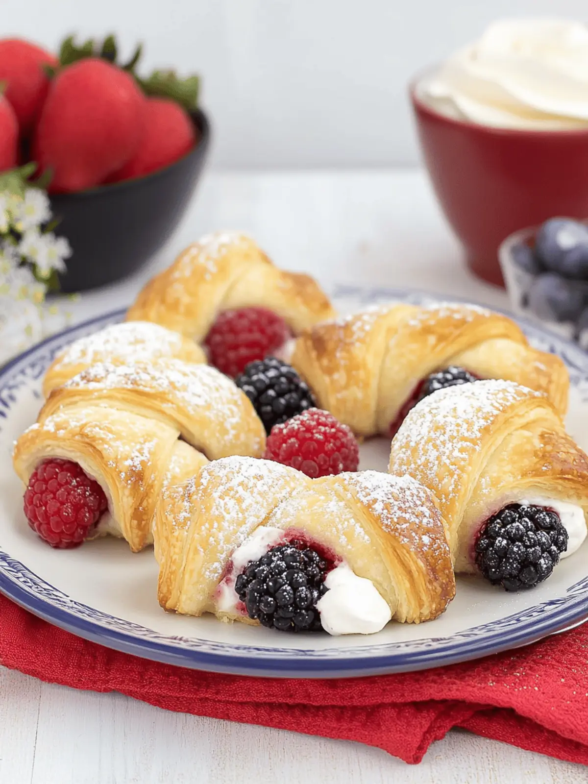 Stuffed Cream Cheese Crescent Rolls With Berries
