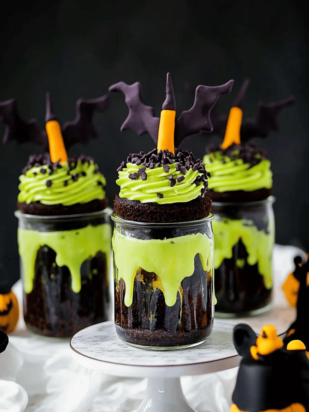 Witches' Brew Halloween Cake Jars: Spooktacular Treats to Make 3 Witches' Brew Halloween Cake Jars