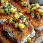 Coconut Crusted Salmon with Pineapple Salsa