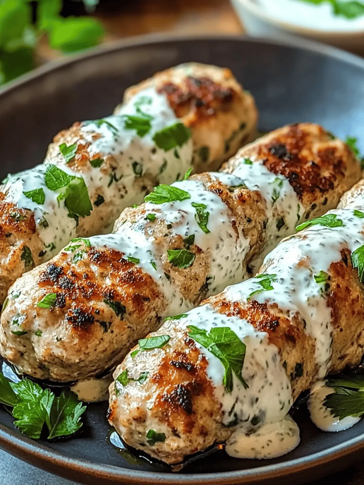 Juicy Chicken Kofta with Garlic Yogurt Sauce to Wow Your Tastebuds 4 Chicken Kofta with Garlic Yogurt Sauce