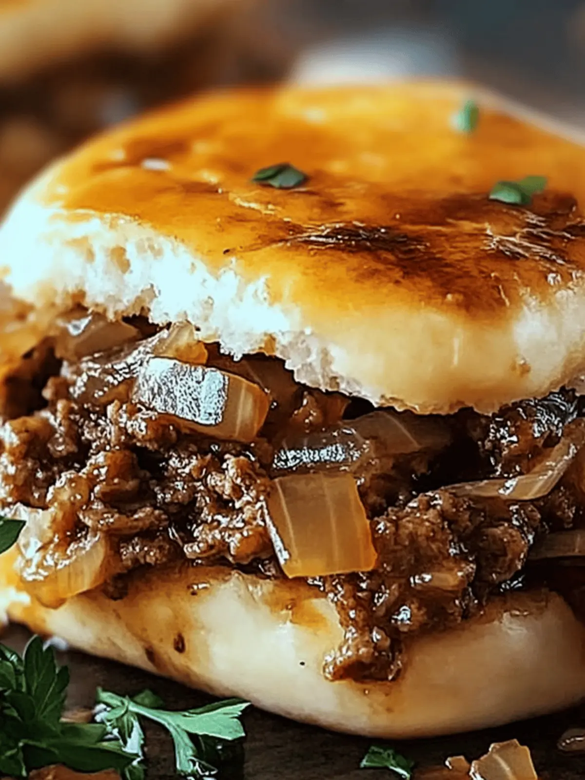 French Onion Beef Sloppy Joes