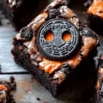 Halloween Oreo Cookie Boo Brownies