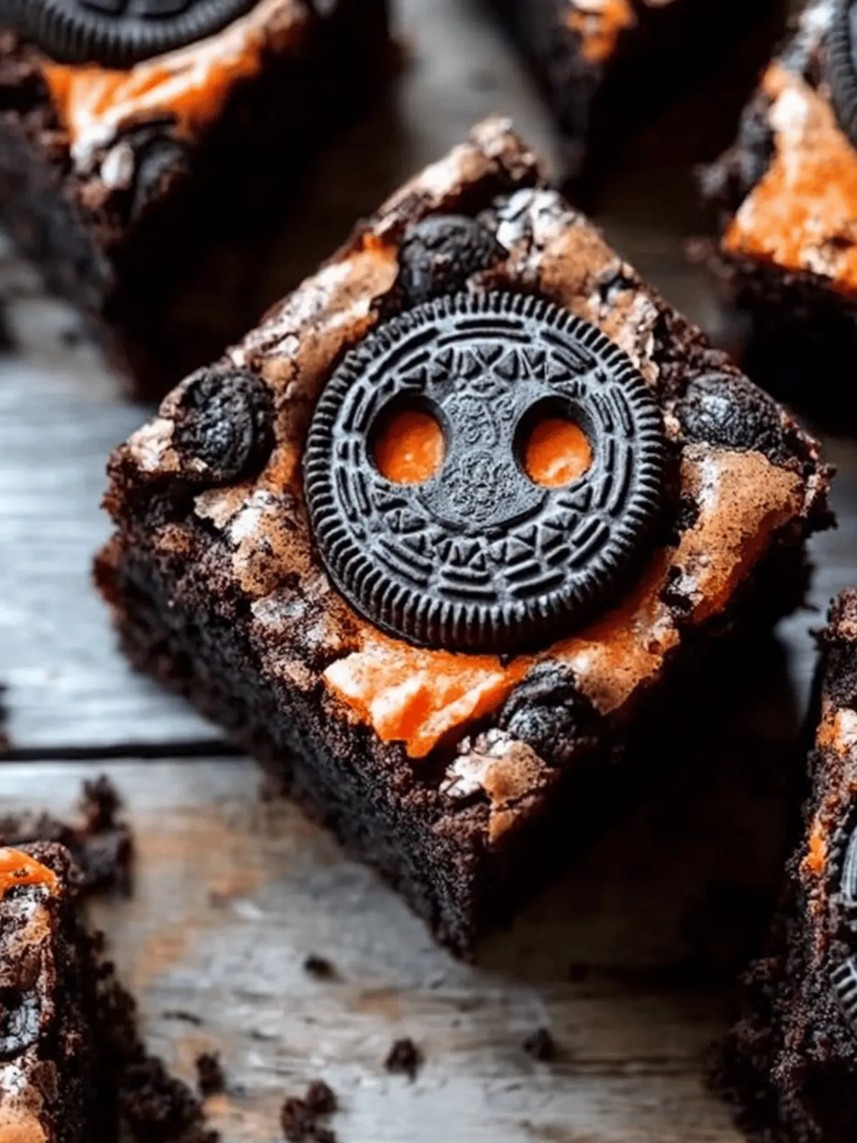 Halloween Oreo Cookie Boo Brownies