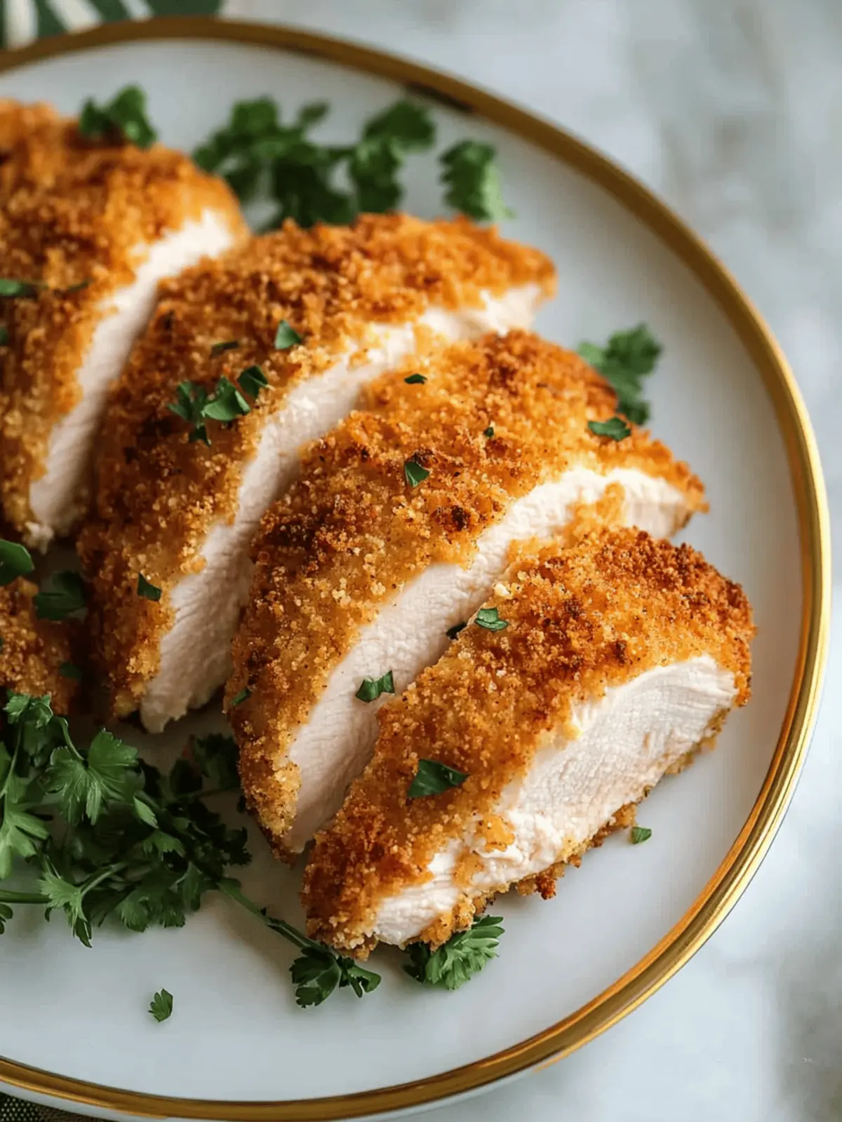 Crispy Panko Parmesan Crusted Chicken Breasts