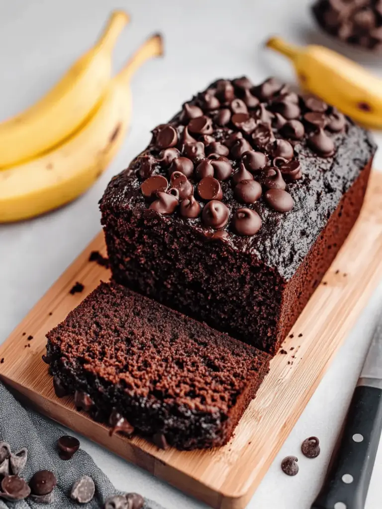 Vegan Chocolate Banana Bread