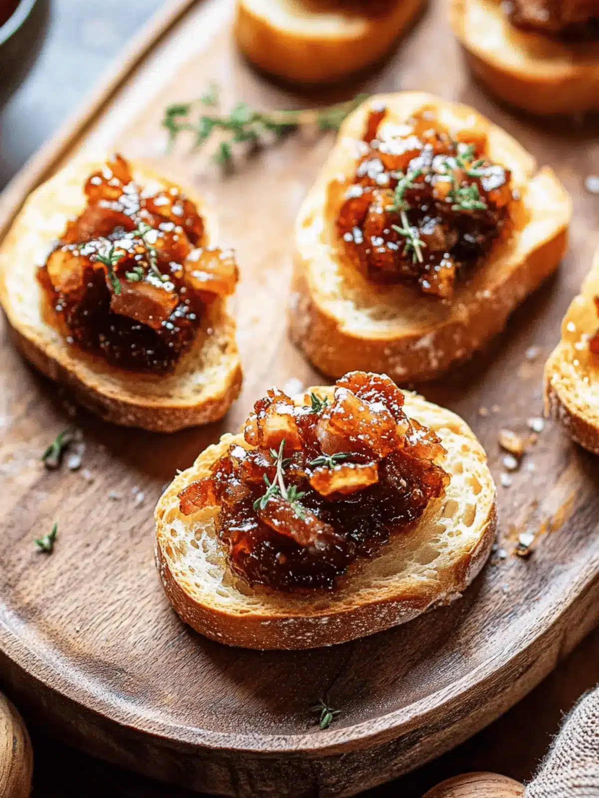 Bourbon Bacon Jam Crostini