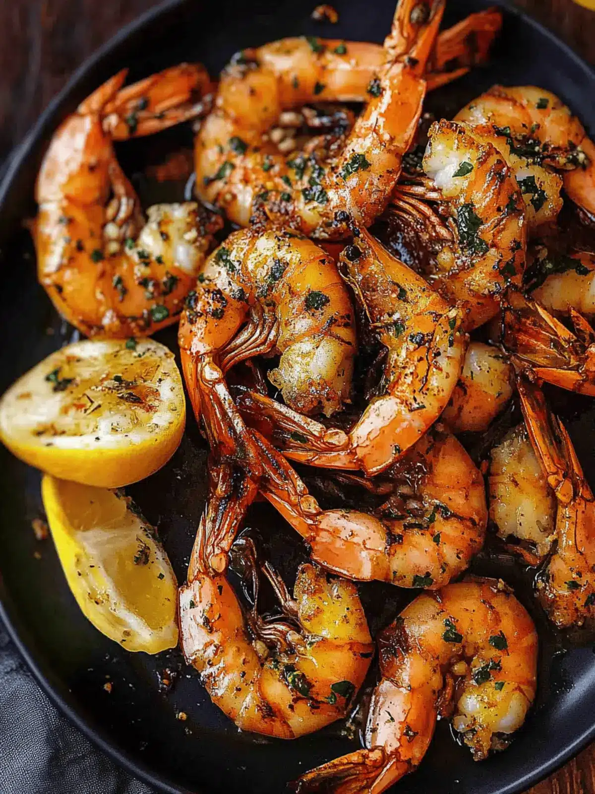 Grilled Prawns with Garlic Butter Sauce
