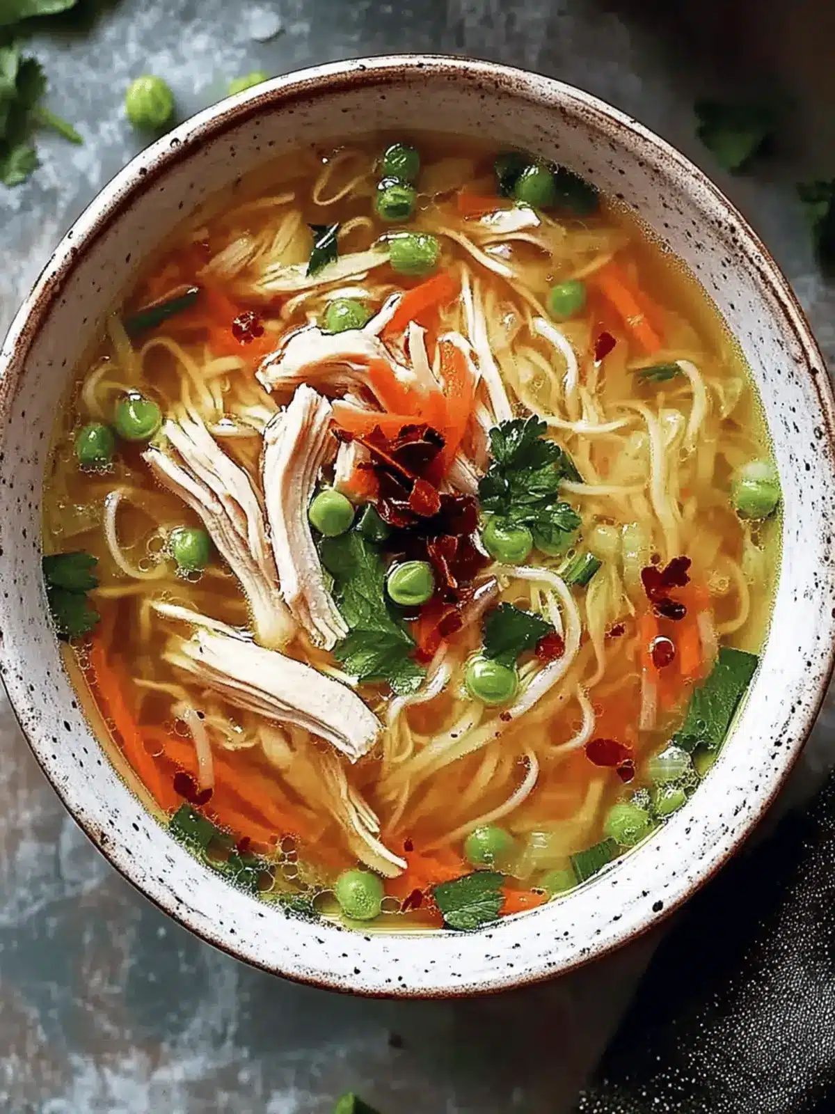 Aromatic Ginger Garlic Chicken Noodle Soup