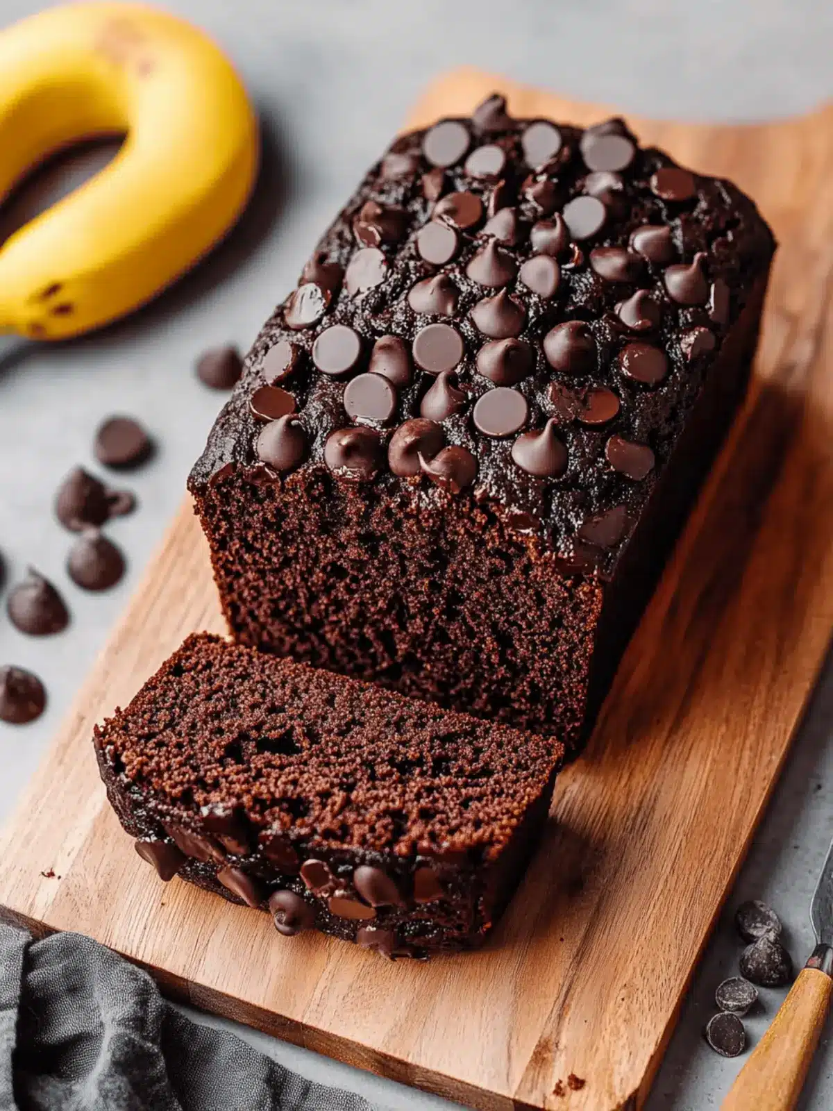 Vegan Chocolate Banana Bread