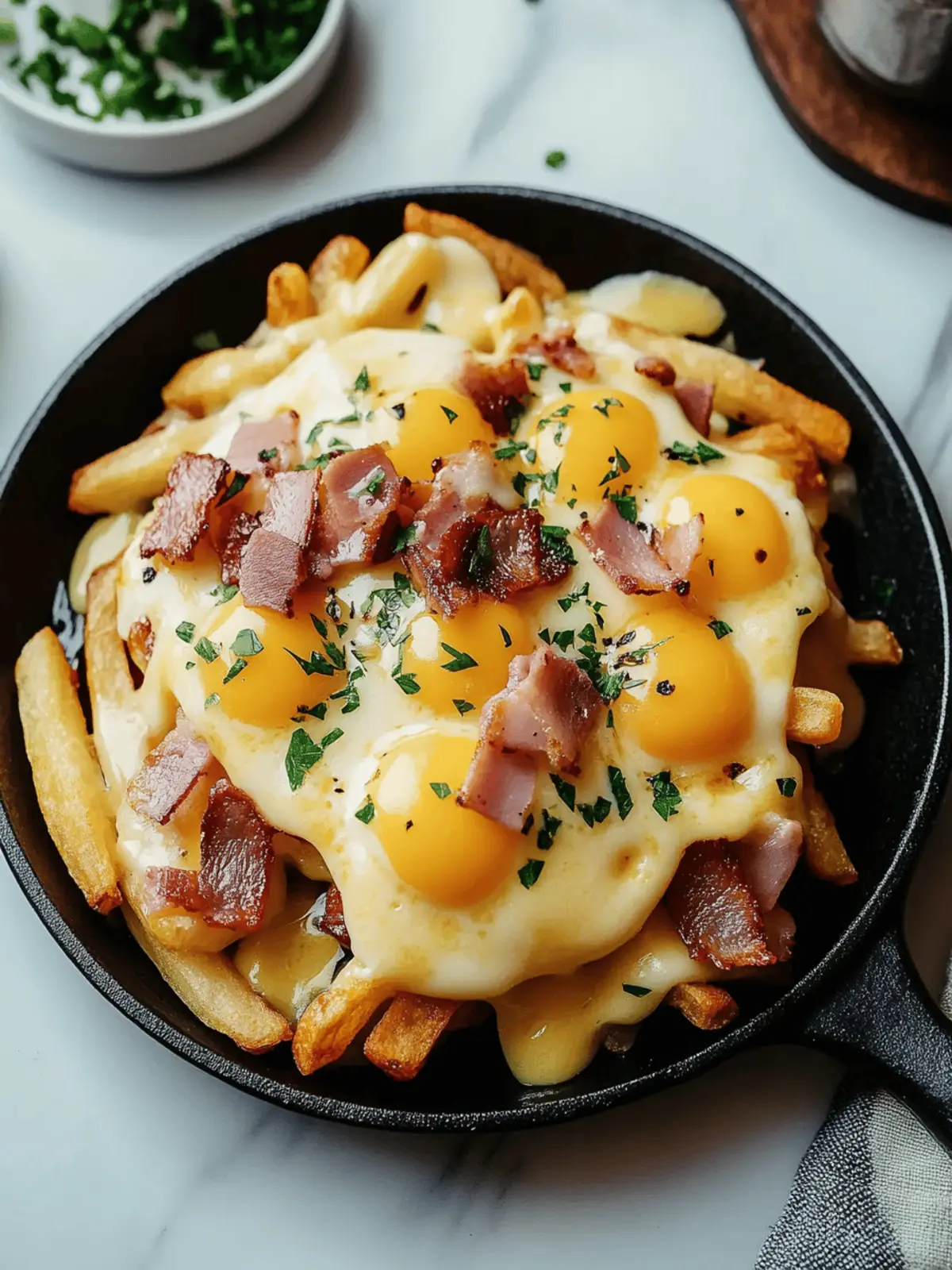 Breakfast Poutine with Hollandaise Sauce