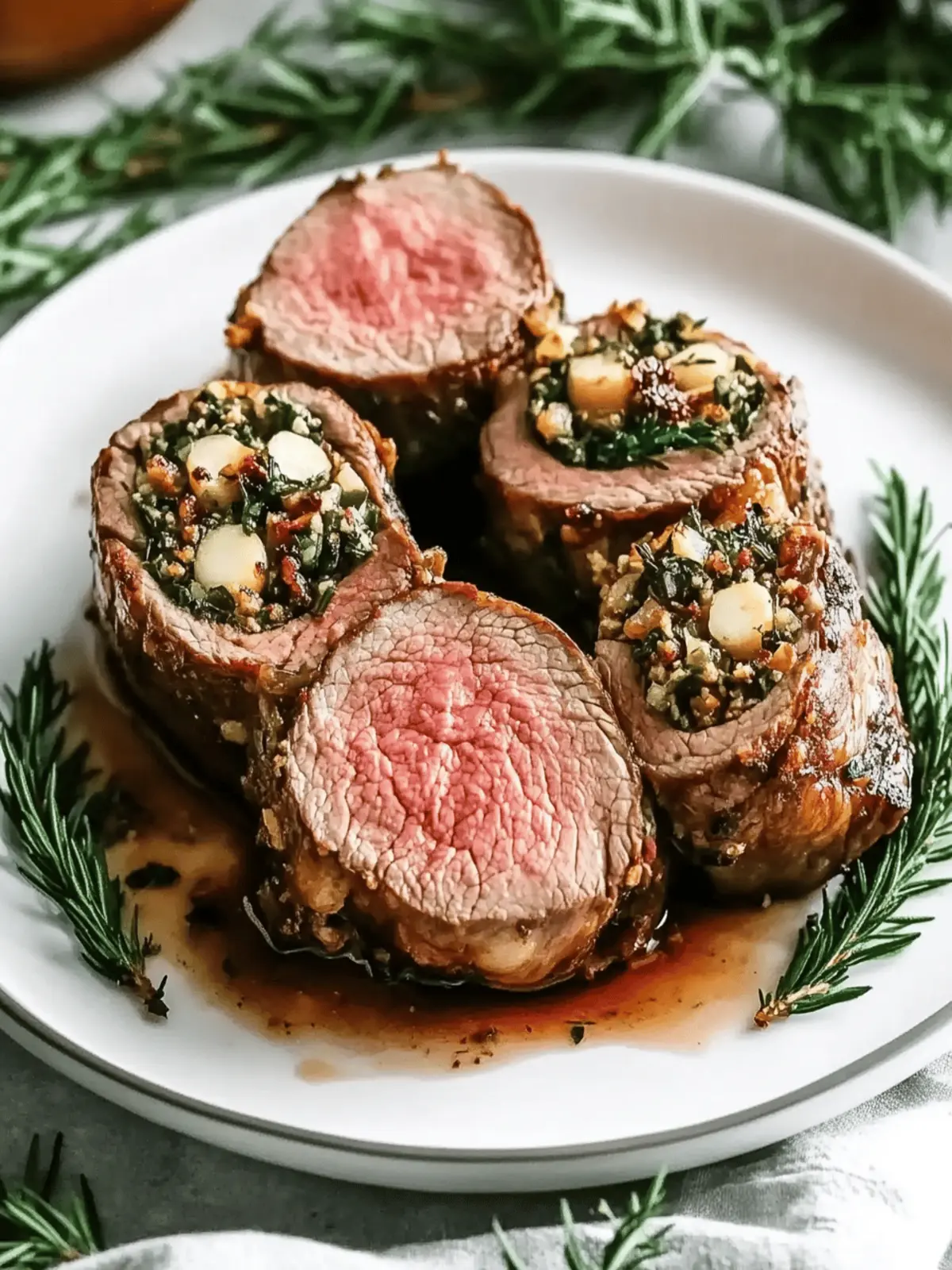 Christmas Stuffed Beef Tenderloin