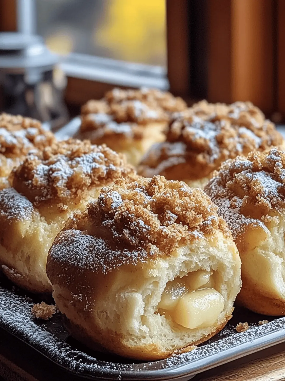 Apple Cheesecake Crumble Buns