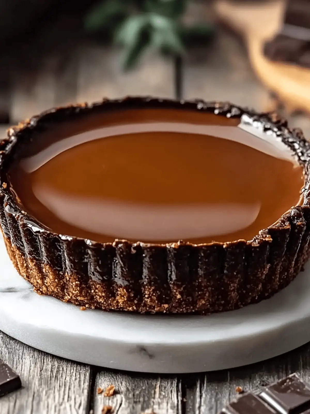Indulge in Rich French Chocolate Flan with Crisp Tart Base 5 French Chocolate Flan