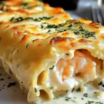Shrimp & Crab Alfredo Lasagna Roll