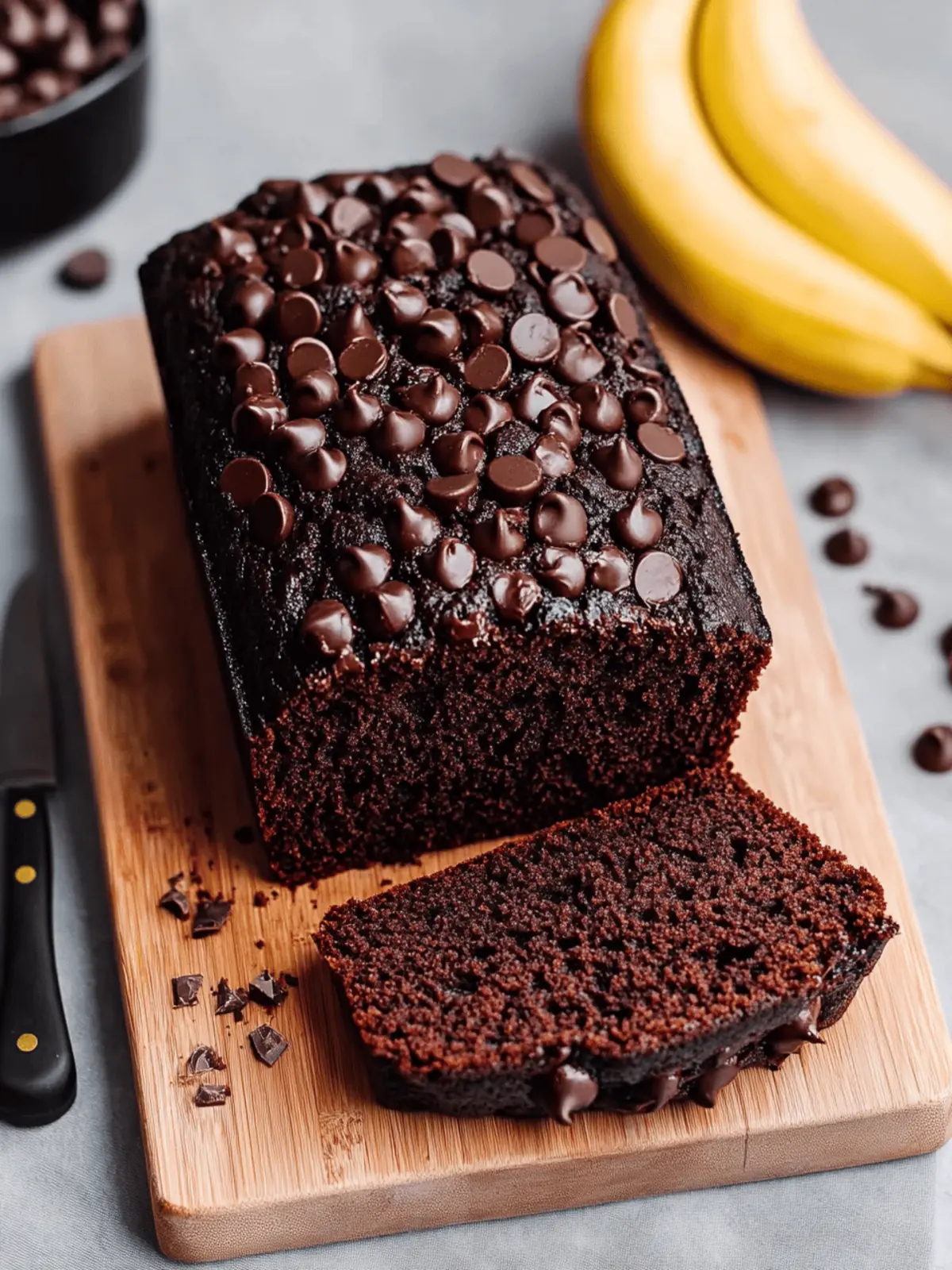 Vegan Chocolate Banana Bread