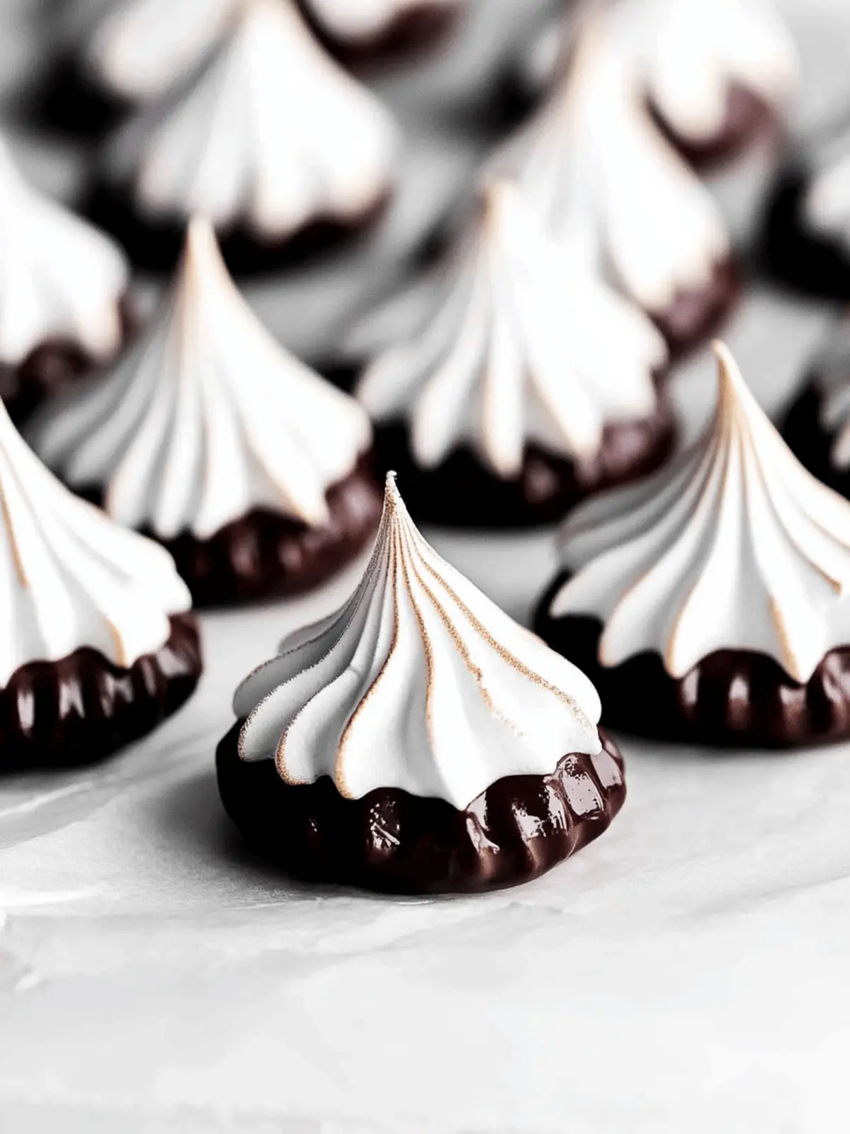 Chocolate Dipped Meringue Cookies