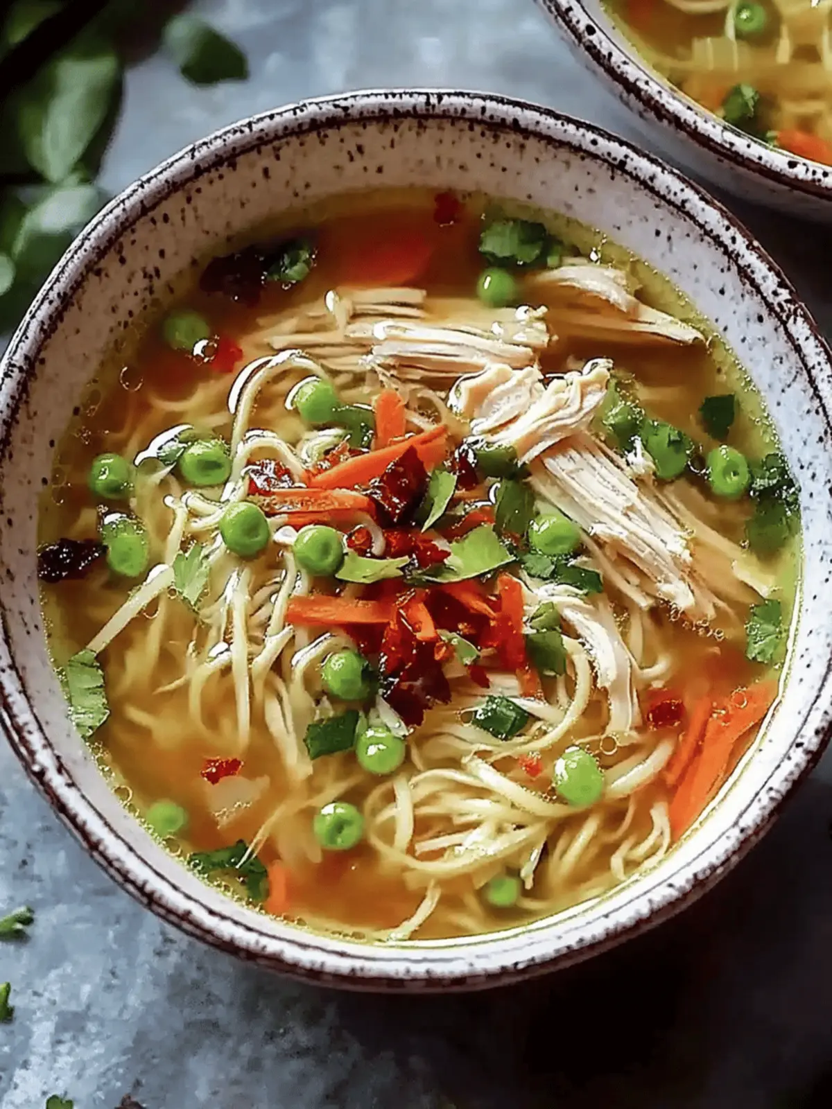 Aromatic Ginger Garlic Chicken Noodle Soup