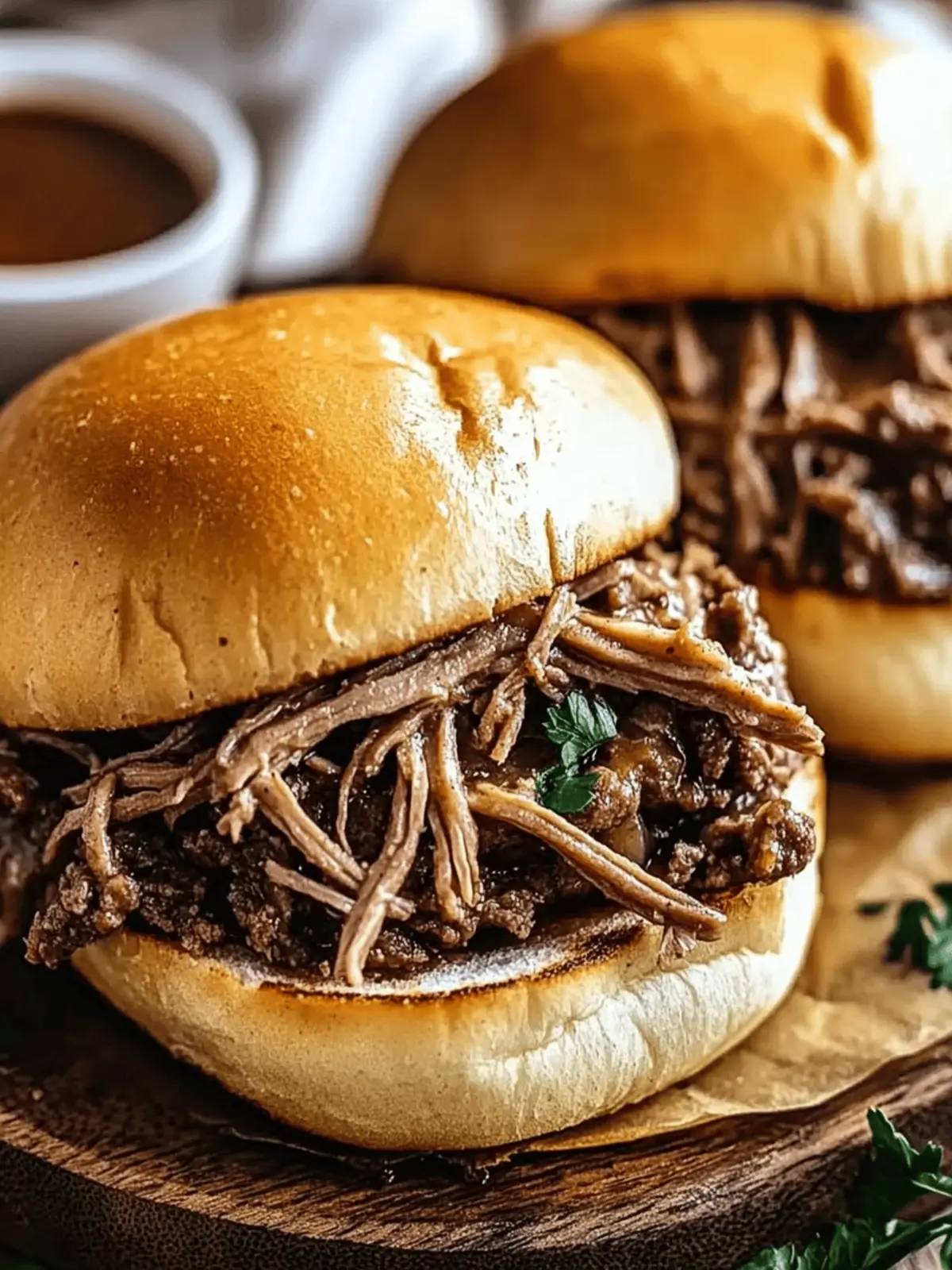 Crockpot French Dip Sandwiches: Effortless Comfort Food Bliss 2 Crockpot French Dip Sandwiches