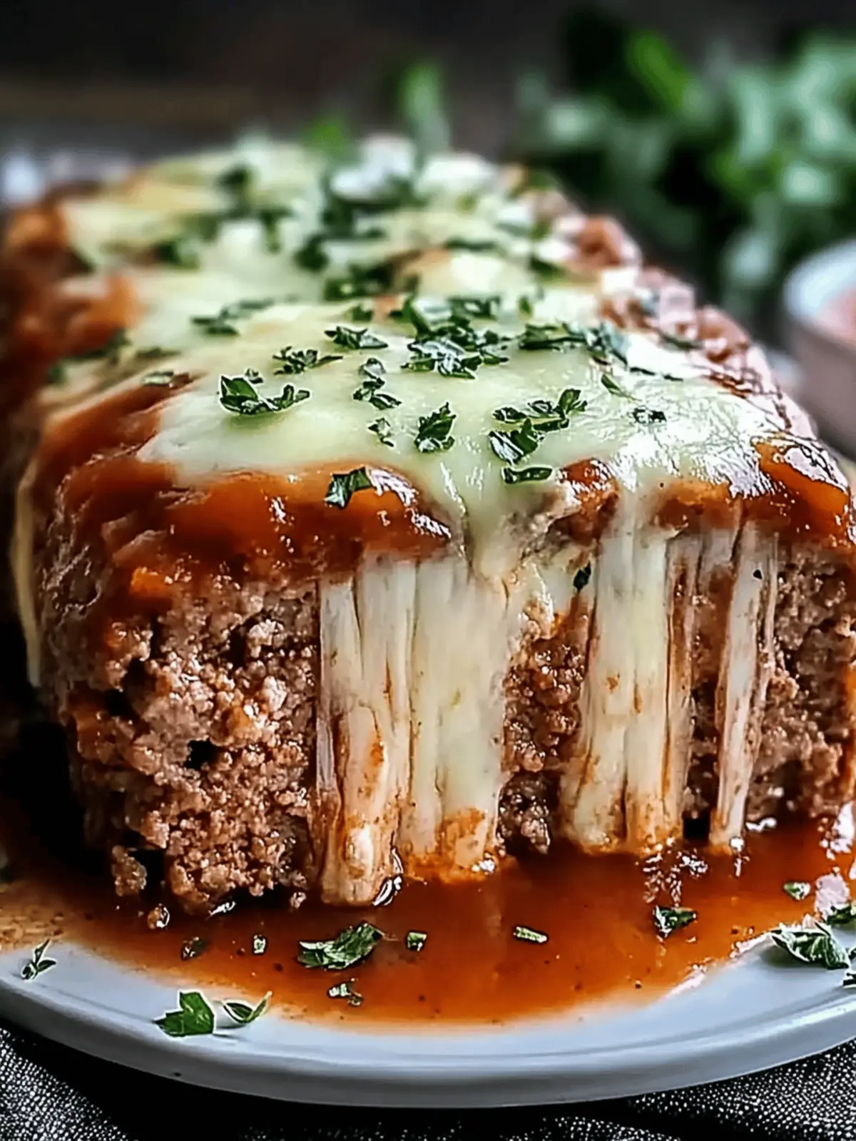 Irresistible Stuffed Meatloaf with Mozzarella Surprise 2 Stuffed Meatloaf with Mozzarella