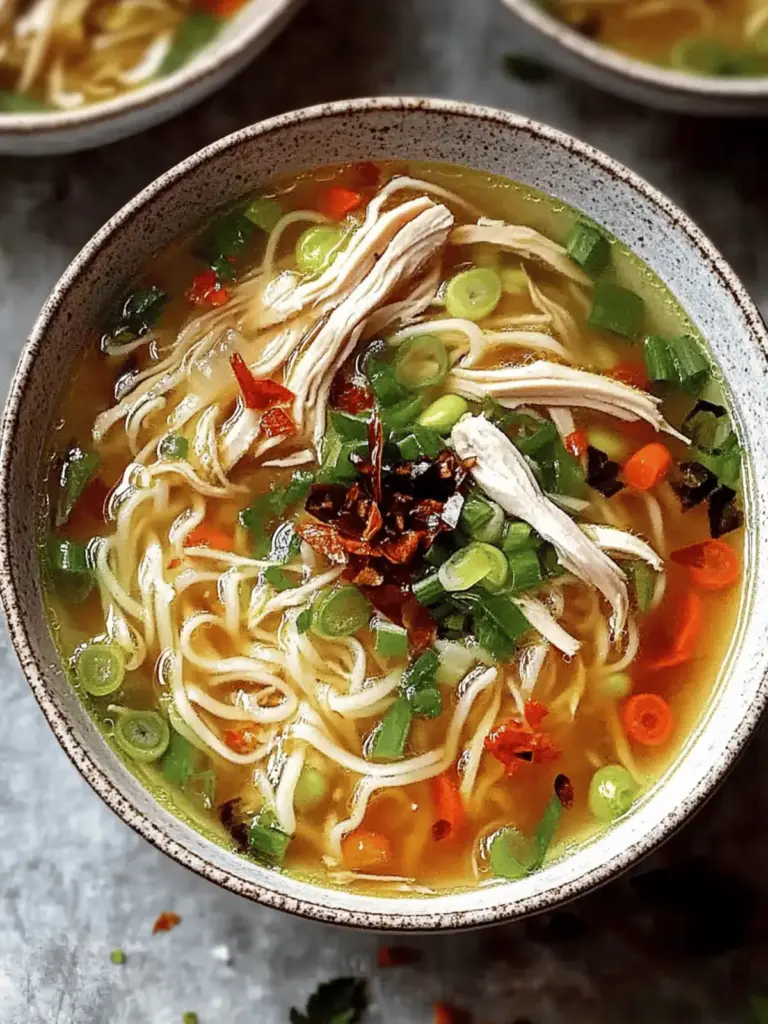 Aromatic Ginger Garlic Chicken Noodle Soup