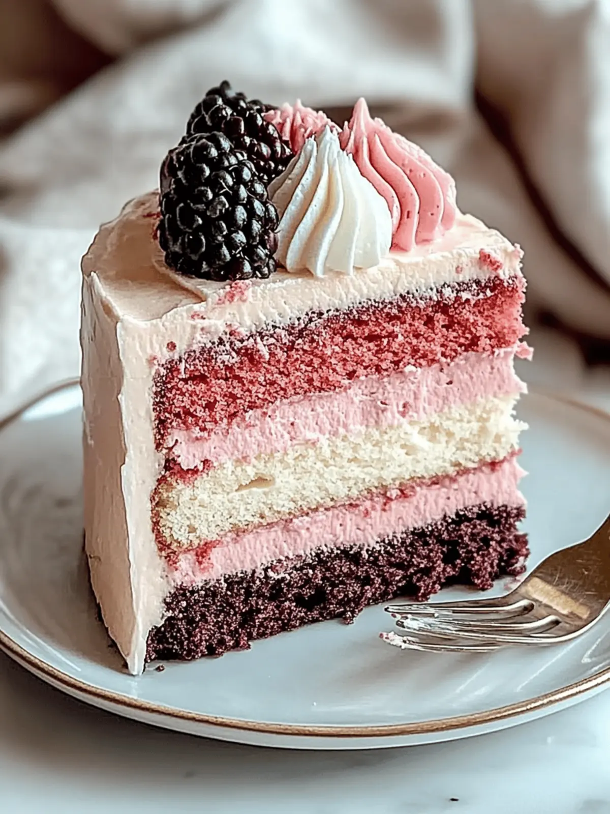 Layered Neapolitan Cake