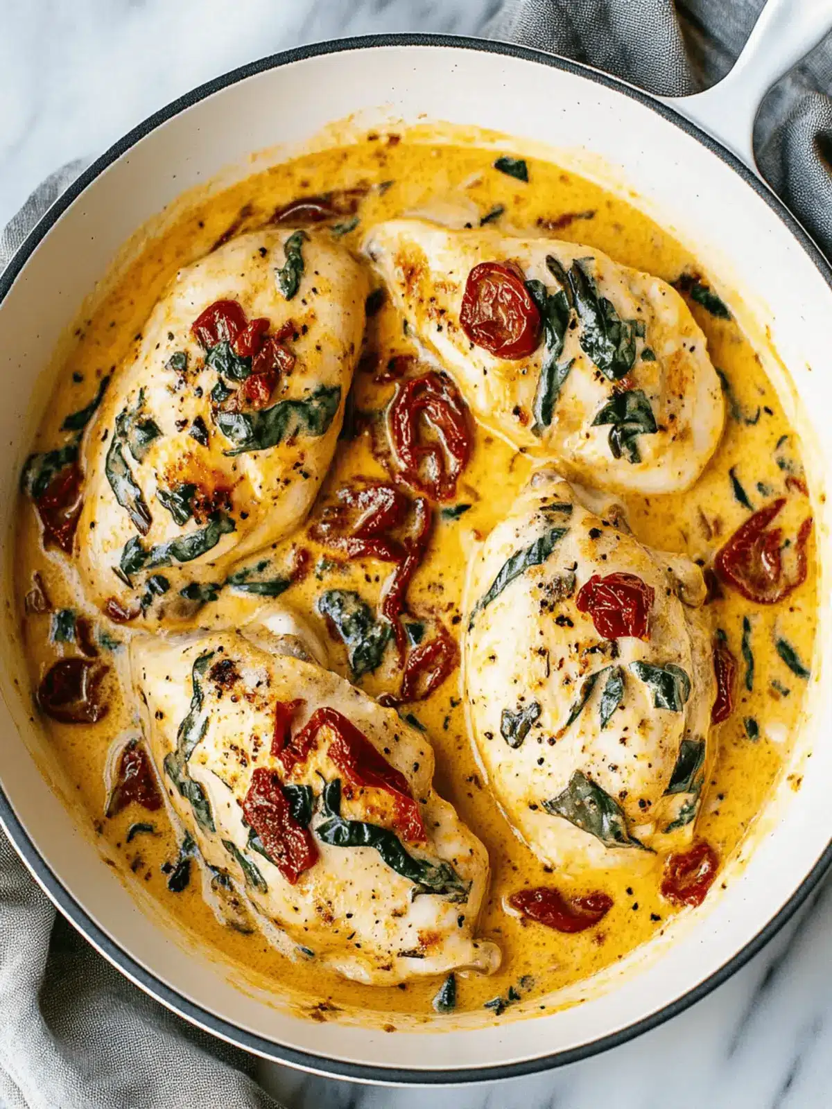 Creamy Tuscan Chicken: A Cozy Dinner Delight You’ll Love 3 Creamy Tuscan Chicken