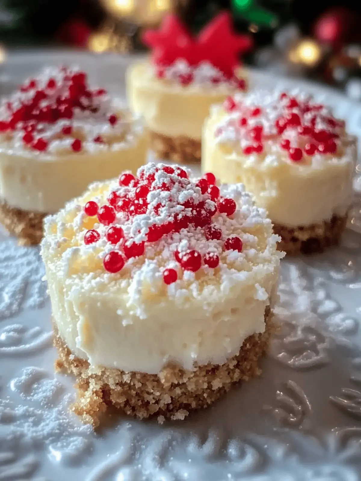 Mini Christmas Cheesecakes: Easy Festive Treats to Impress 3 Mini Christmas Cheesecakes