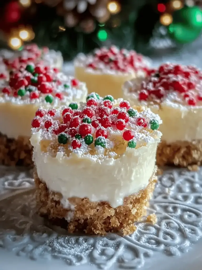 Mini Christmas Cheesecakes