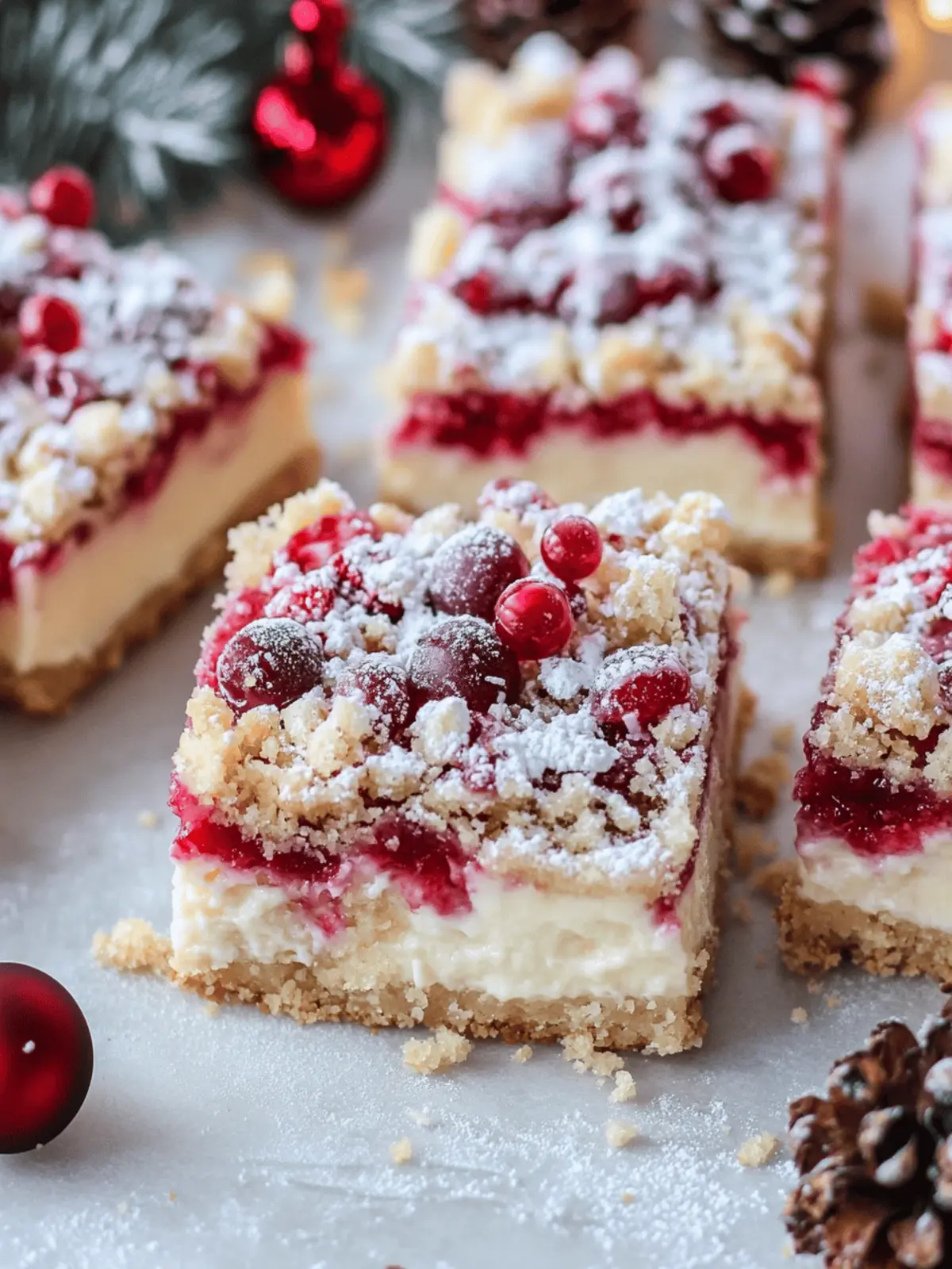 Christmas Cheesecake Bars
