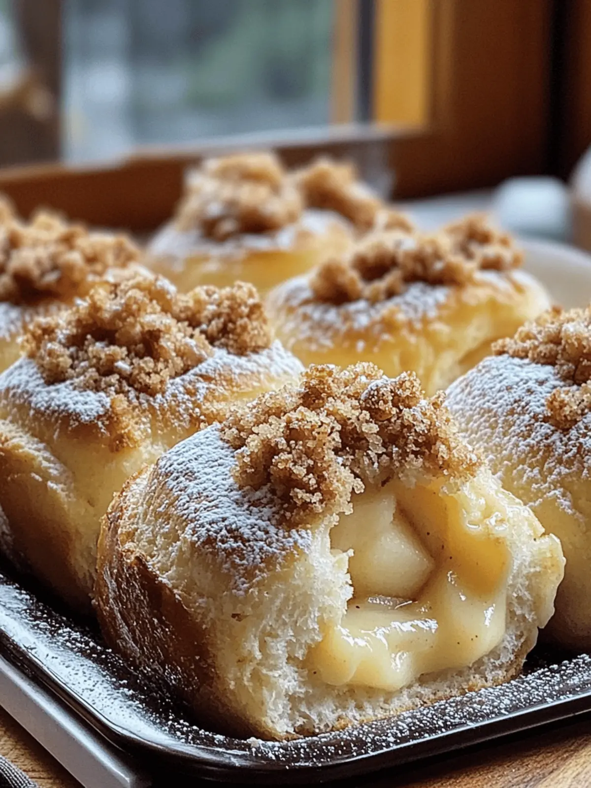Apple Cheesecake Crumble Buns