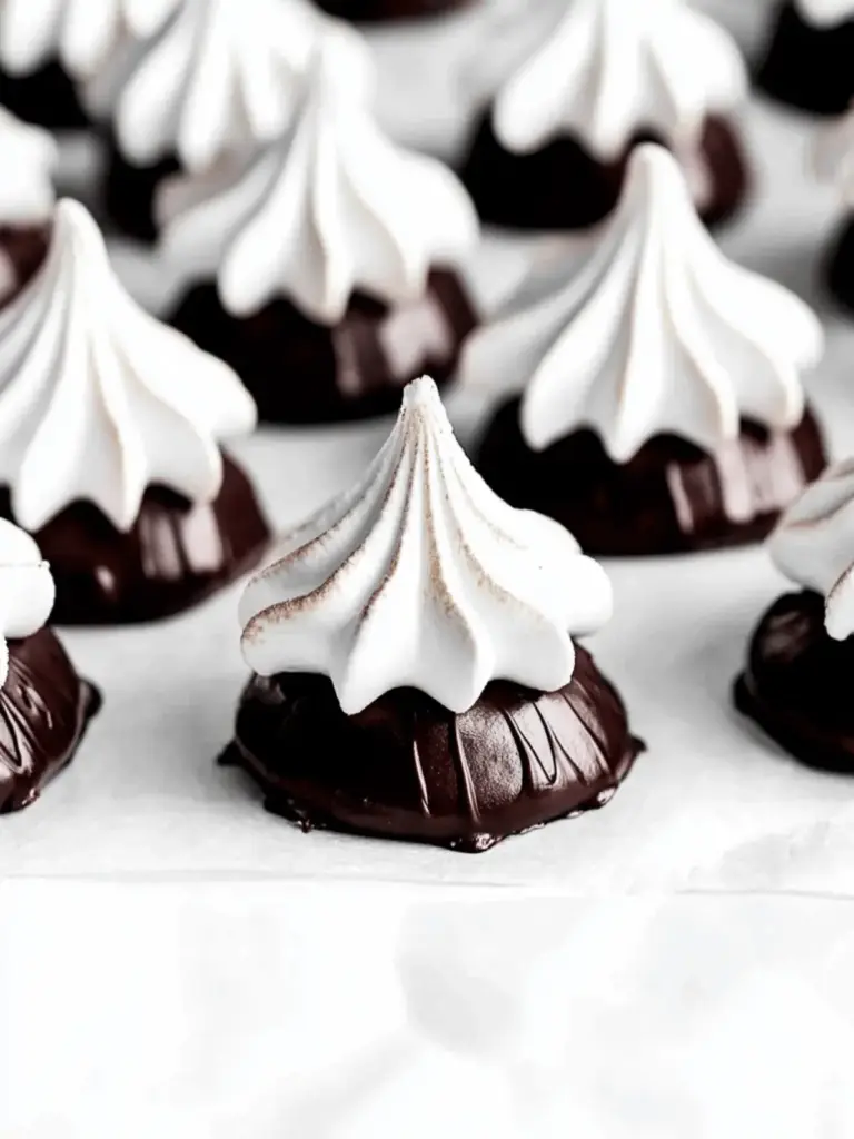 Chocolate Dipped Meringue Cookies