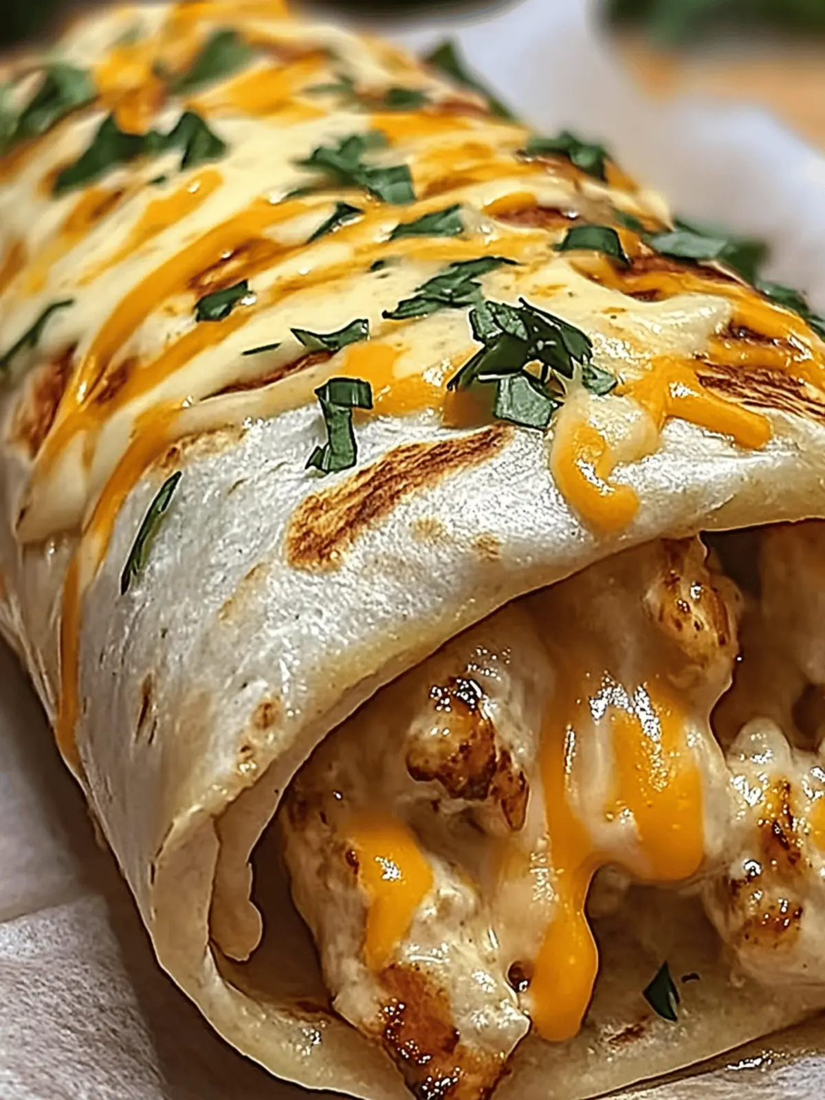 Ooey-Gooey Cheesy Garlic Chicken Wraps in Just 25 Minutes 4 Ooey-Gooey Cheesy Garlic Chicken Wraps