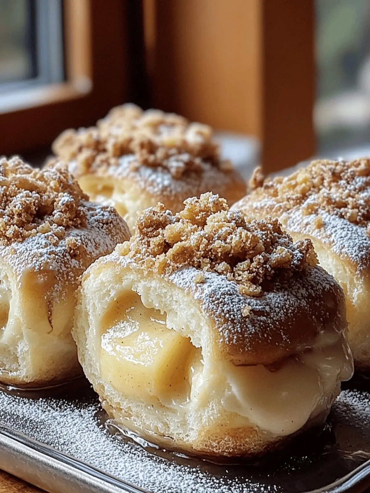 Apple Cheesecake Crumble Buns