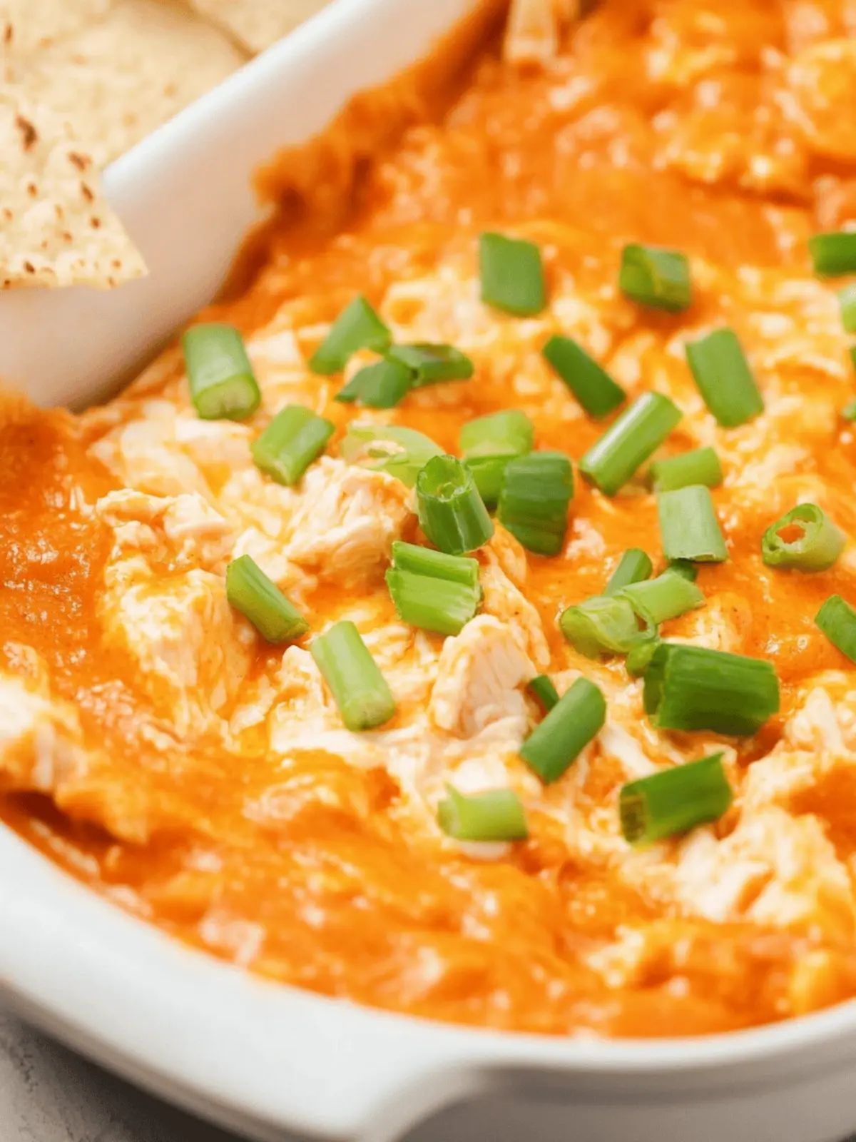 Healthy Cottage Cheese Buffalo Chicken Dip