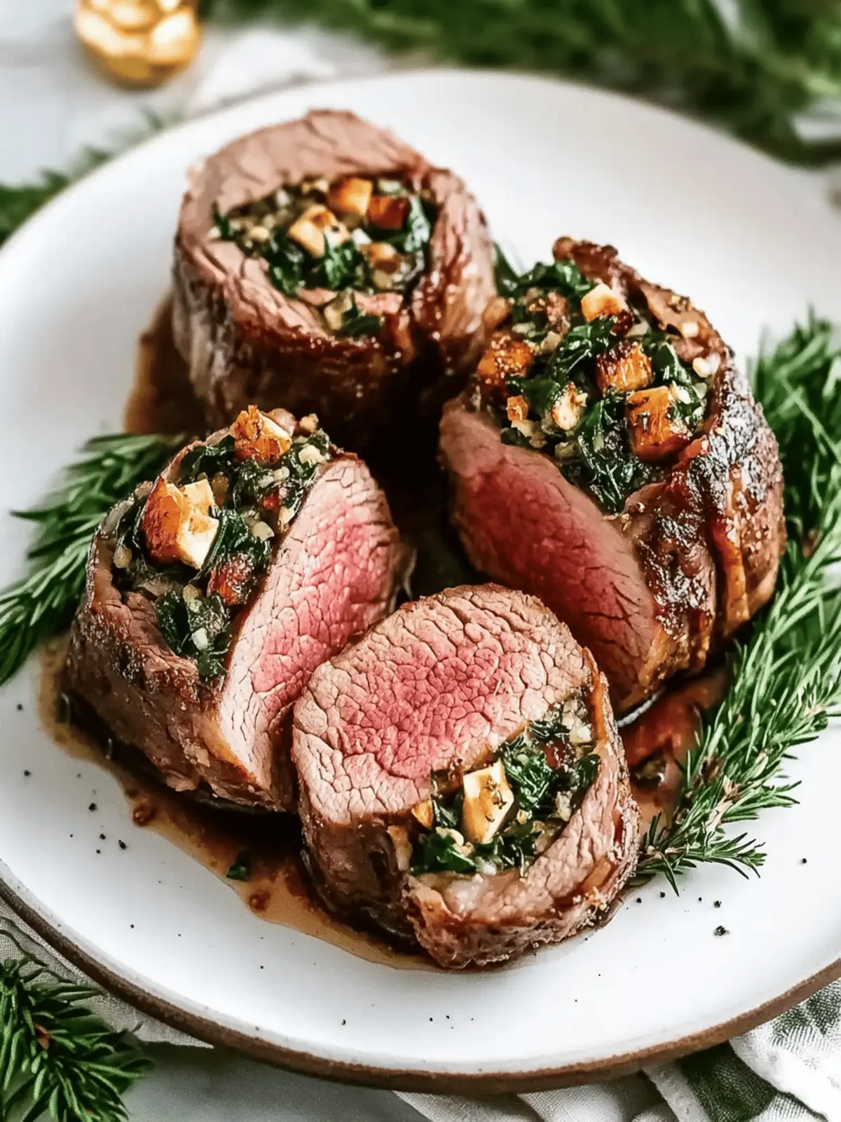 Christmas Stuffed Beef Tenderloin