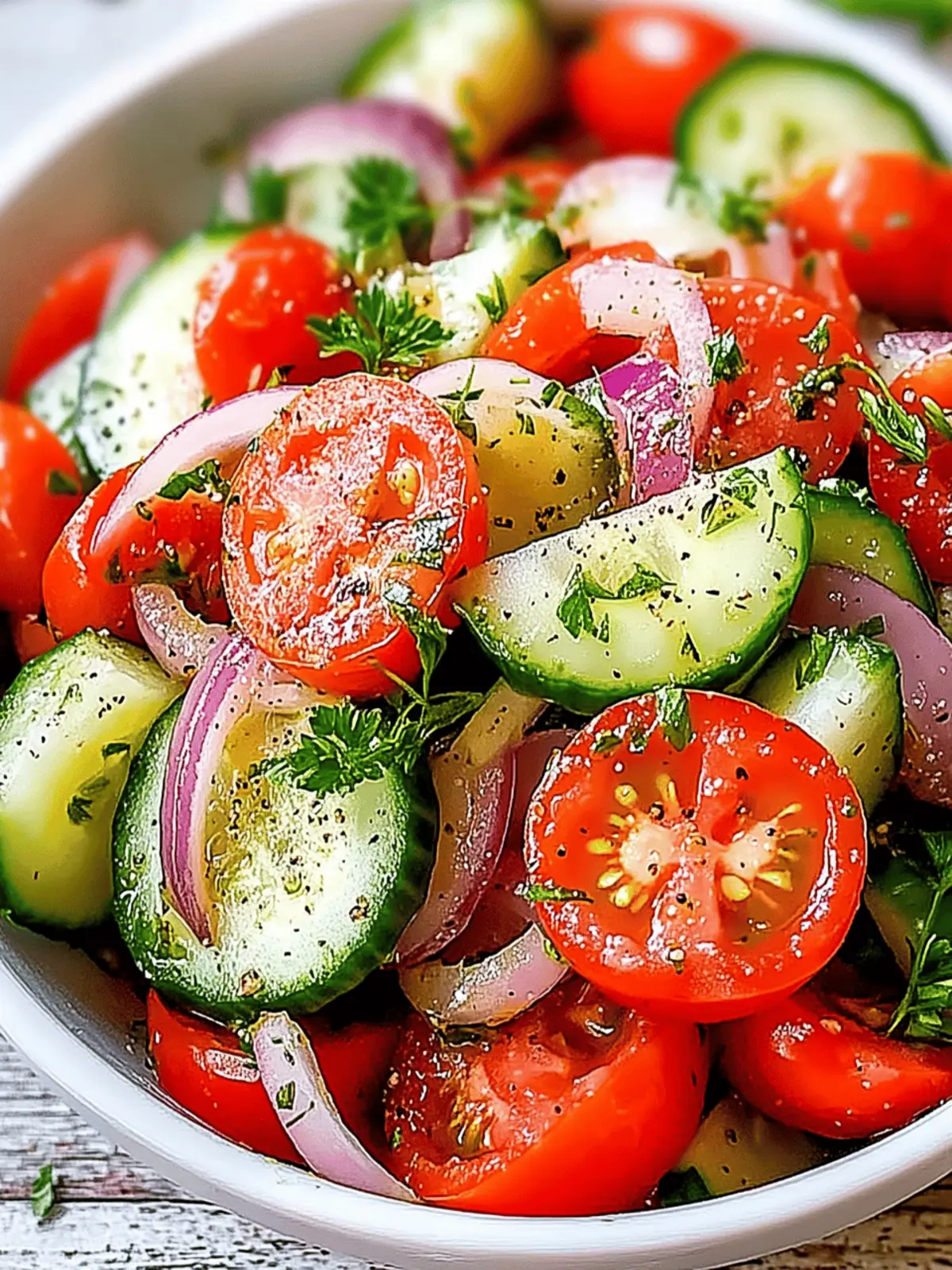 Mediterranean Tomato Cucumber Salad