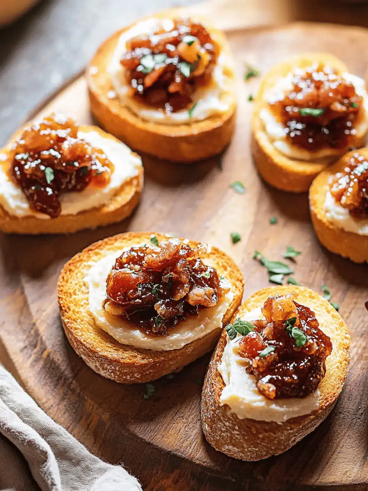 Bourbon Bacon Jam Crostini