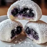 Blueberry-Filled Almond Snowball Cookies