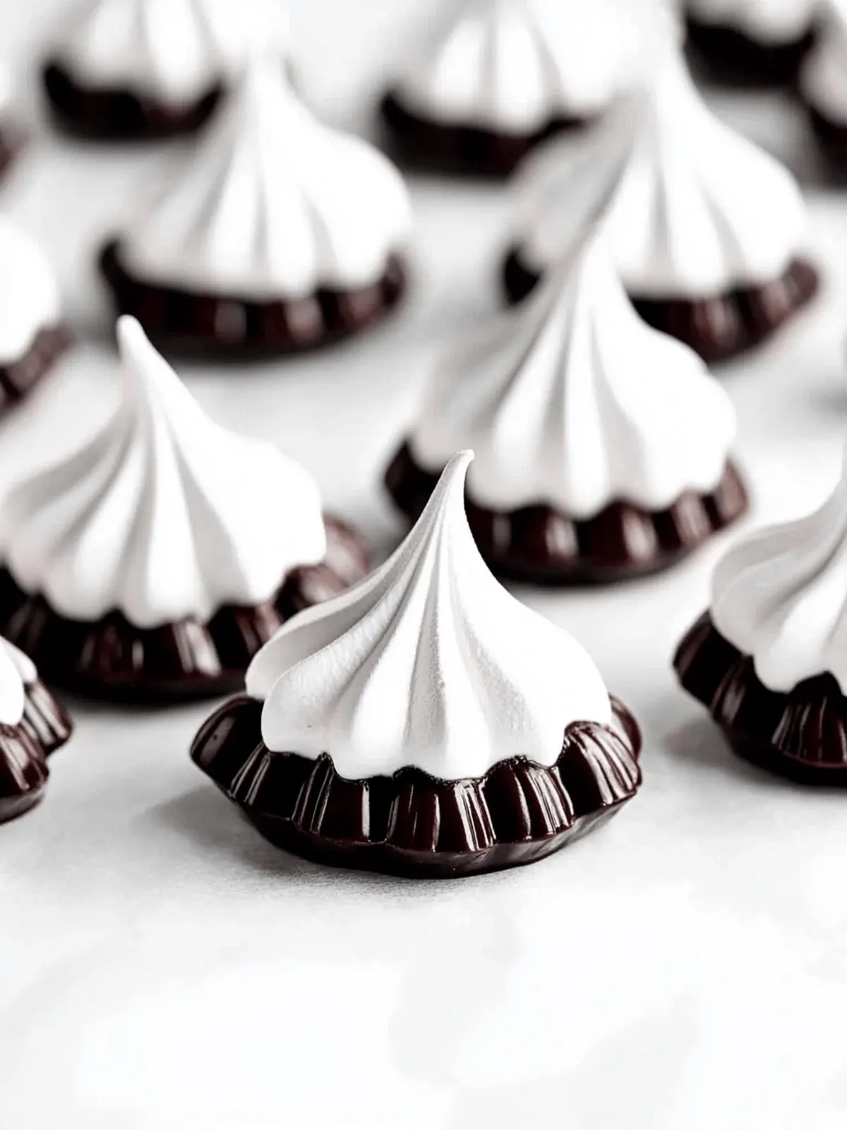 Chocolate Dipped Meringue Cookies