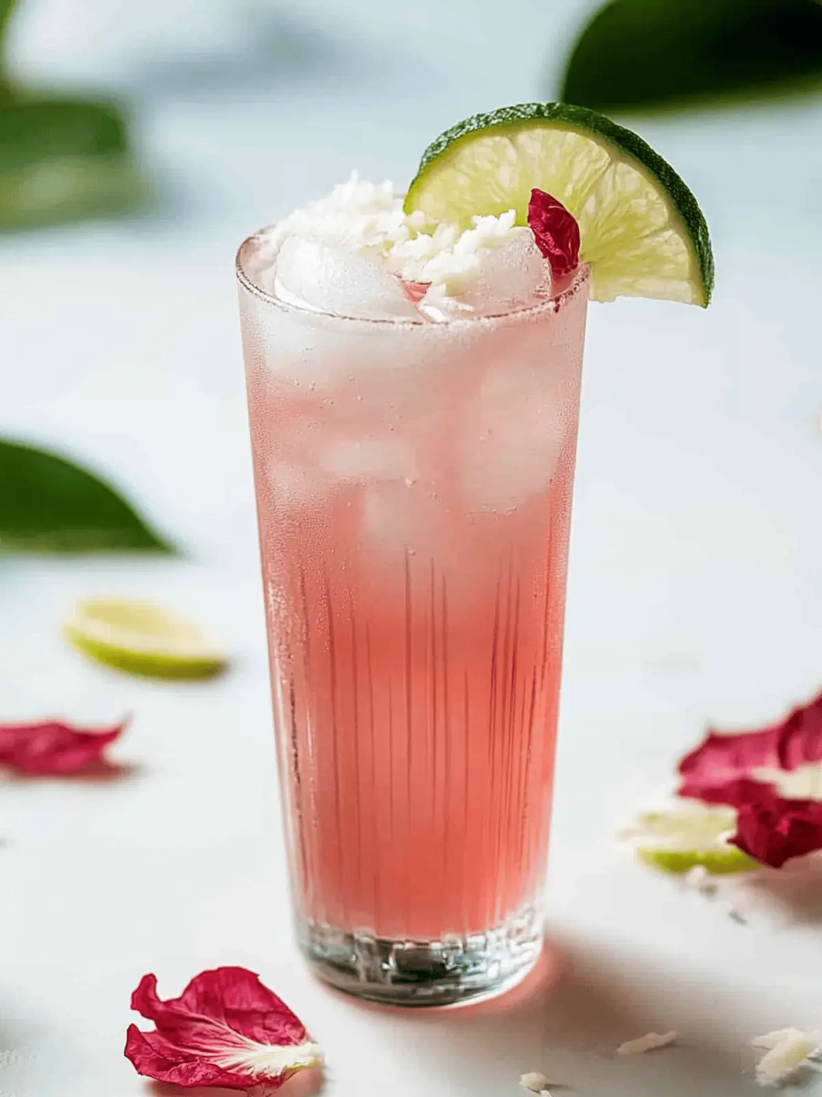 Coconut Hibiscus Breeze Mocktail