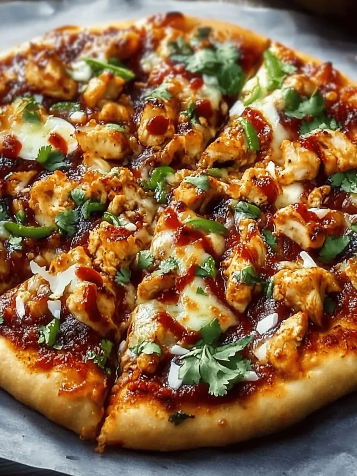 Chili Garlic Chicken Pizza