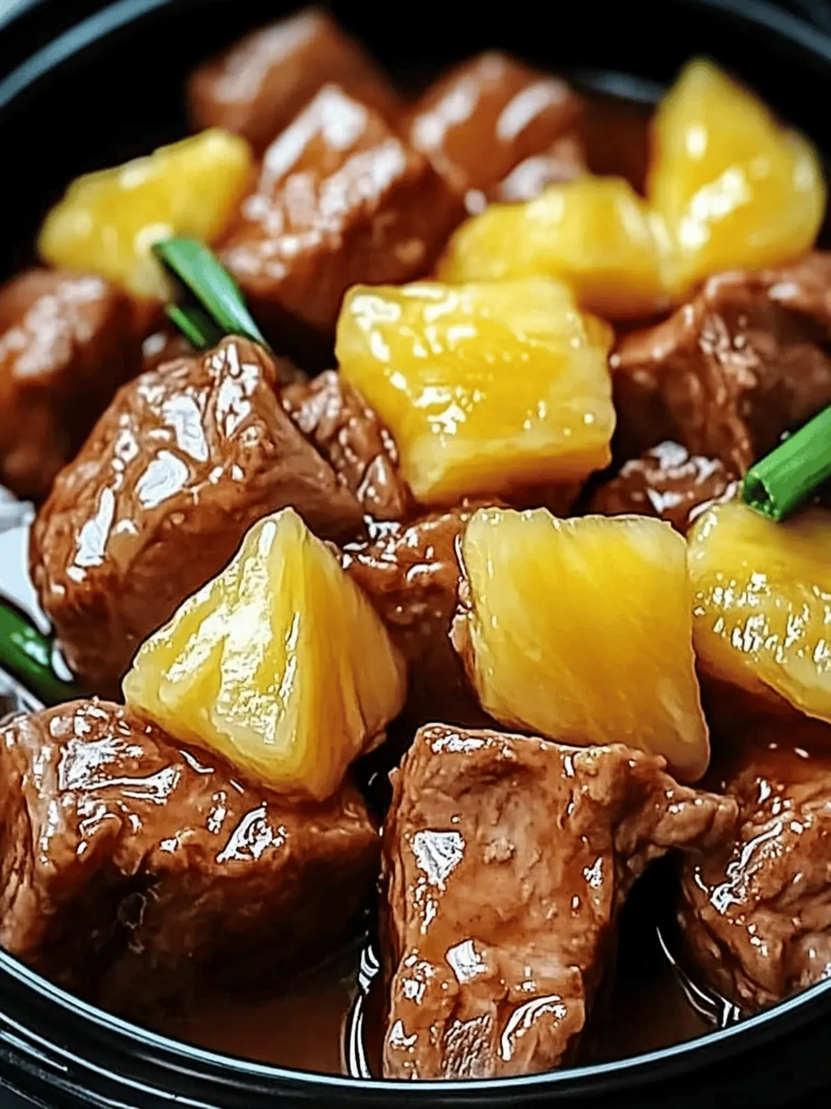 Juicy Pineapple Pork Slow Cooker