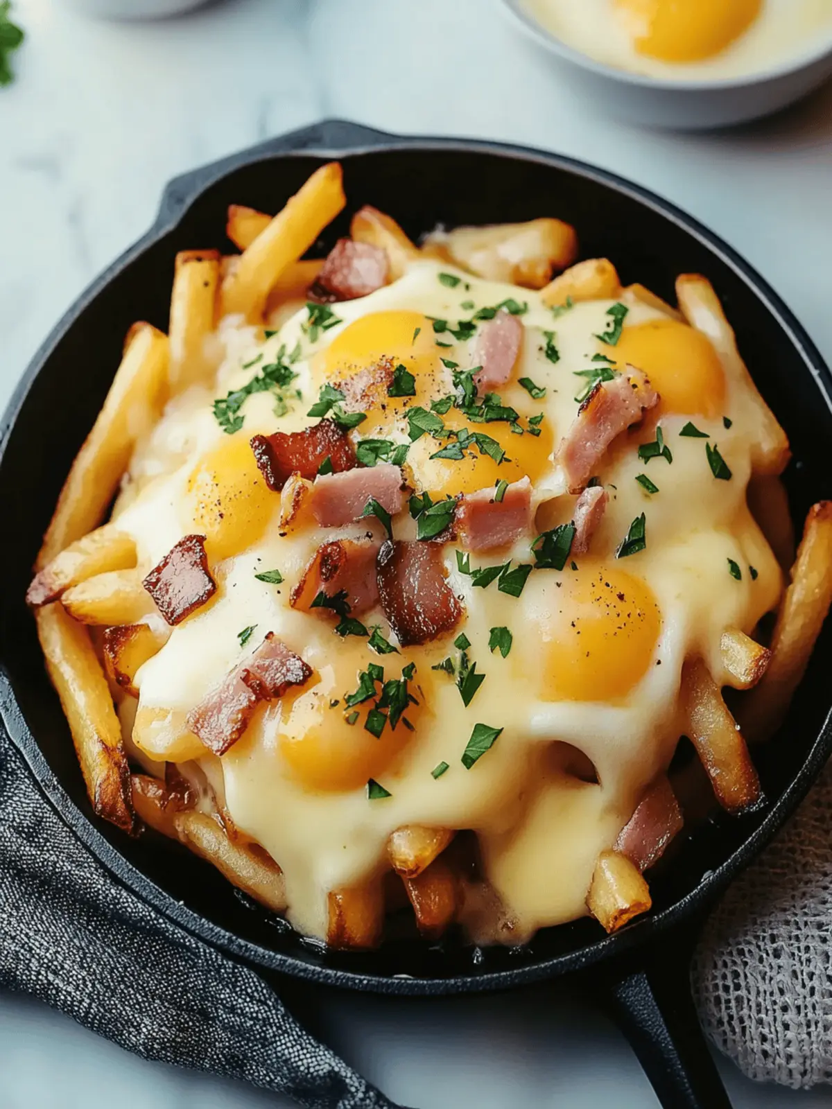 Breakfast Poutine with Hollandaise Sauce