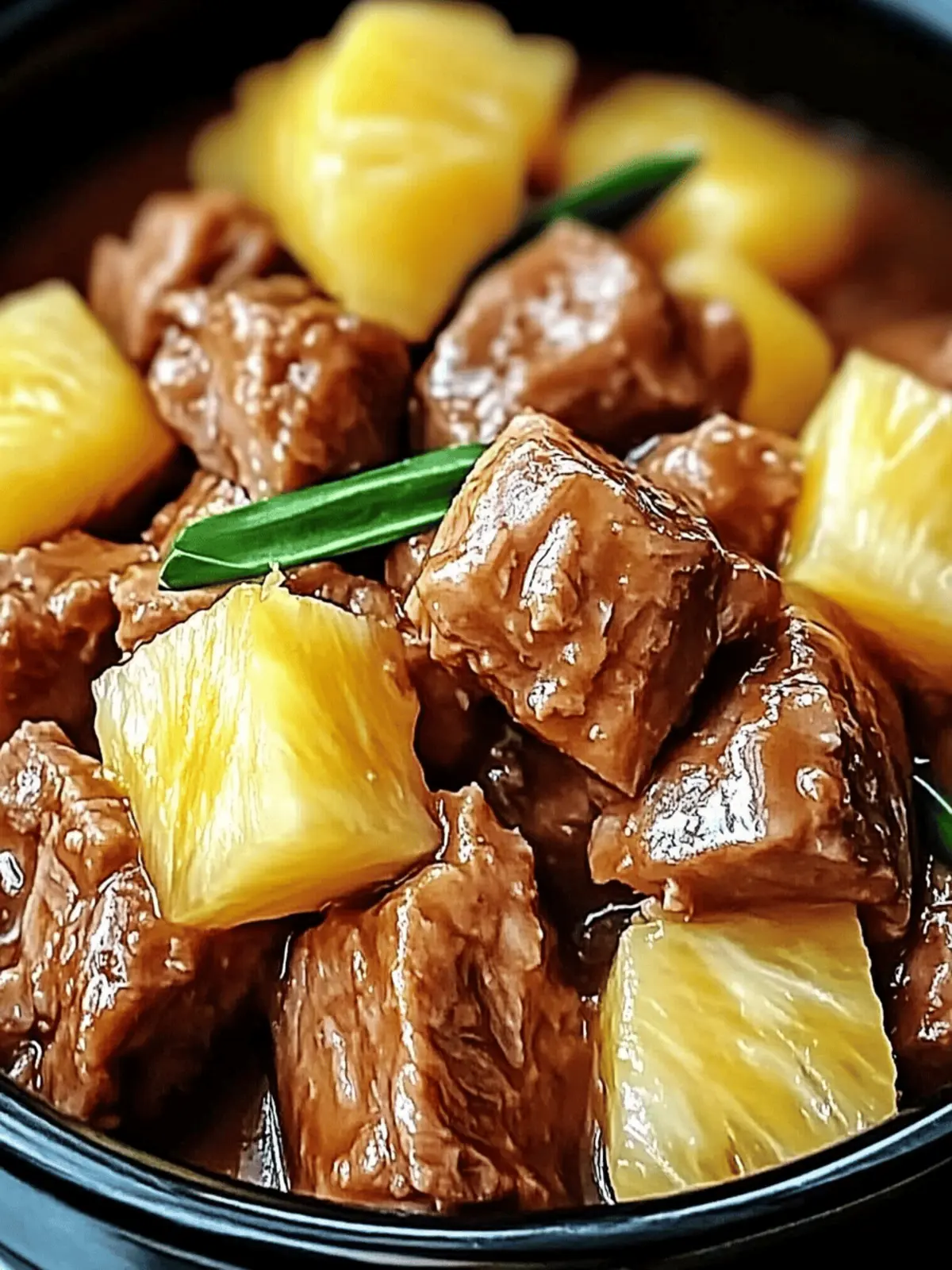 Juicy Pineapple Pork Slow Cooker