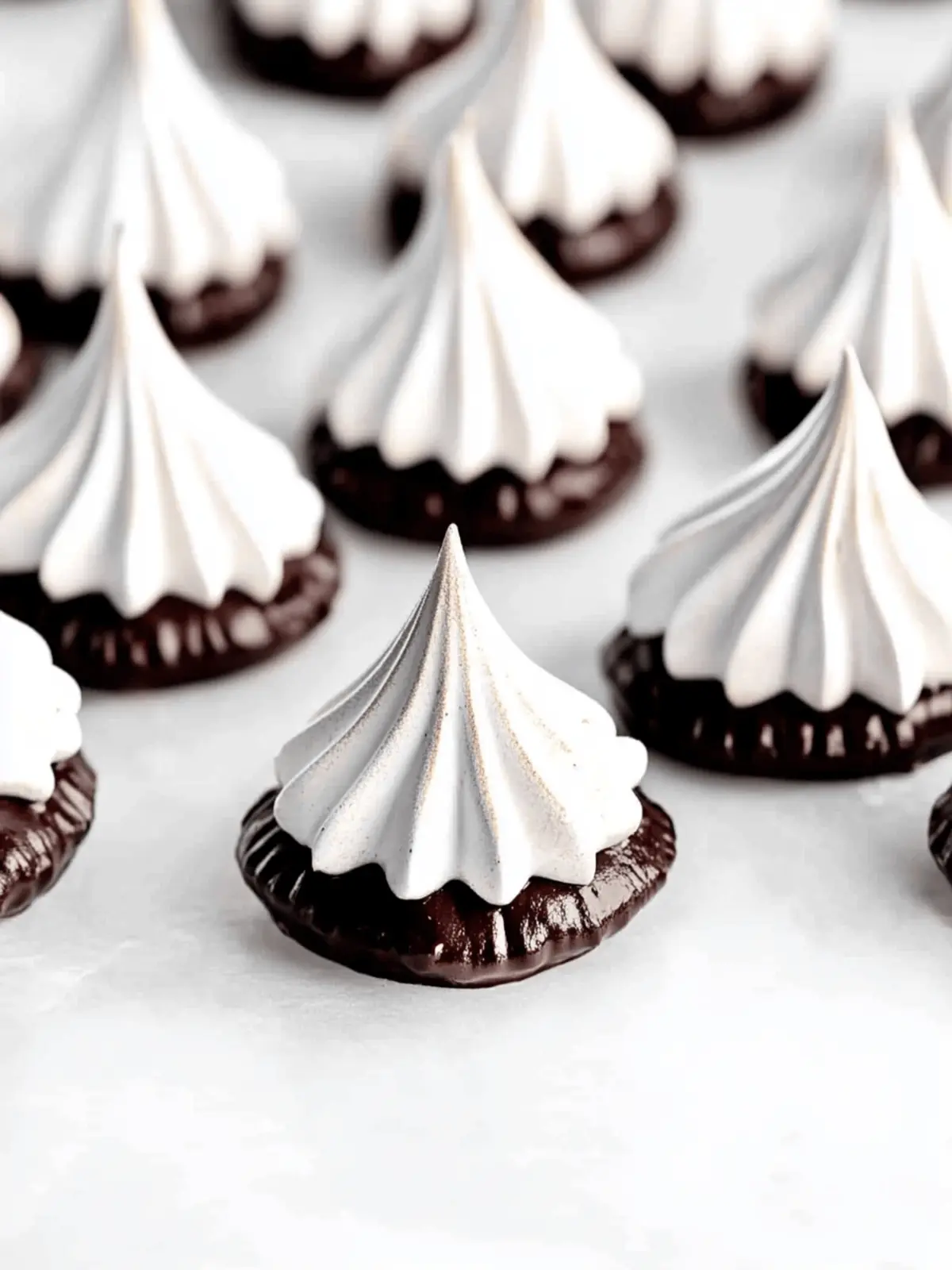 Chocolate Dipped Meringue Cookies