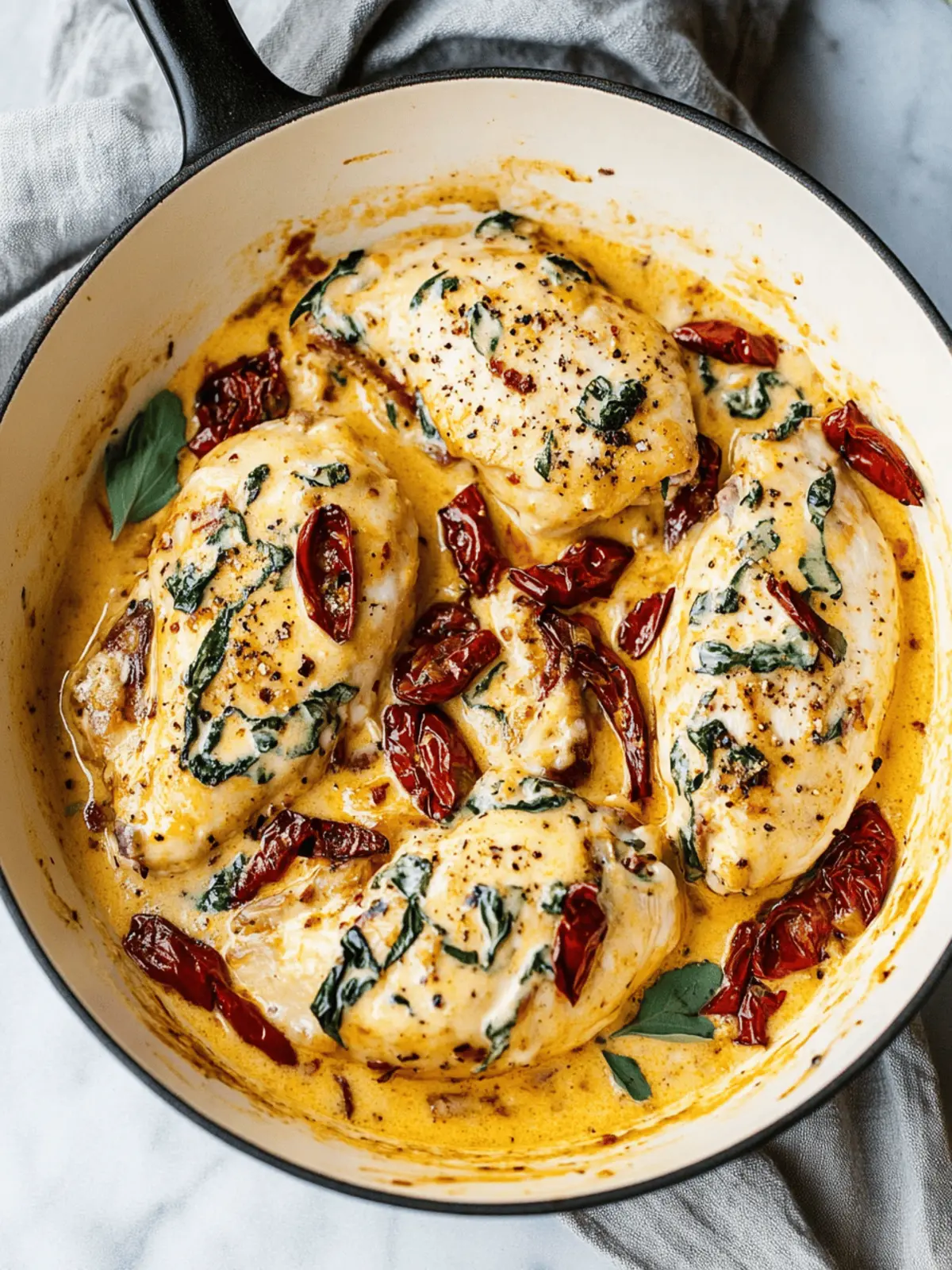 Creamy Tuscan Chicken: A Cozy Dinner Delight You’ll Love 2 Creamy Tuscan Chicken