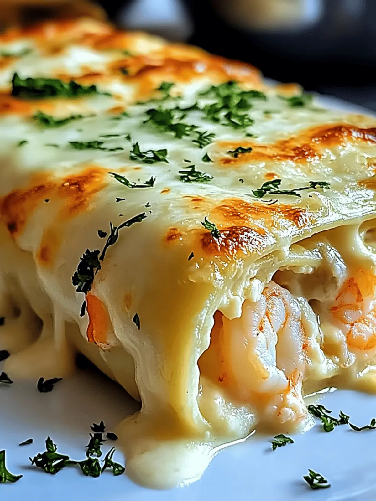 Shrimp & Crab Alfredo Lasagna Roll