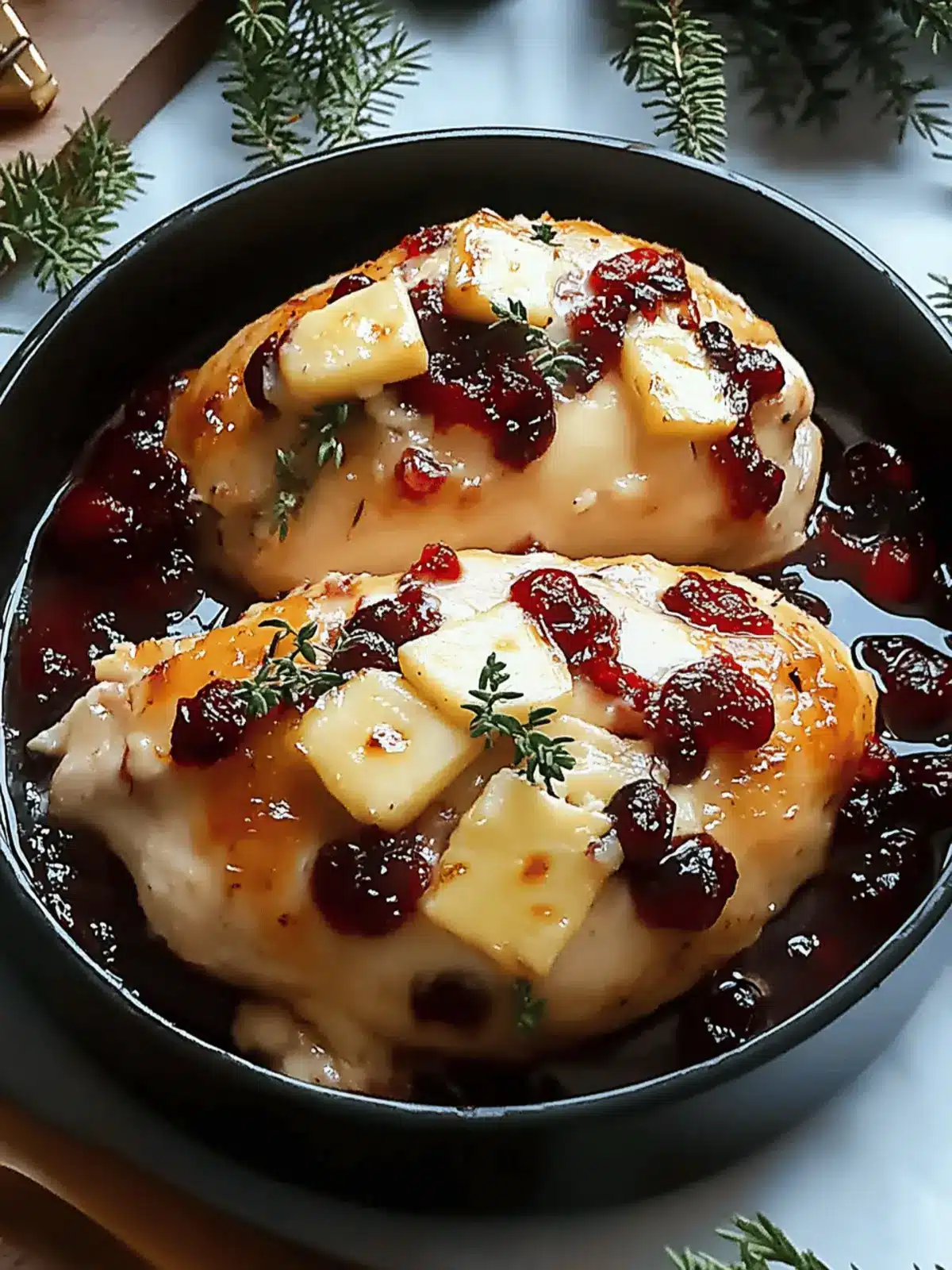 Cranberry Brie Stuffed Chicken